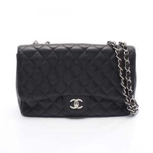 CHANEL Deca Matelasse 30 Single Flap Shoulder Bag in Grained Calfskin Leather...